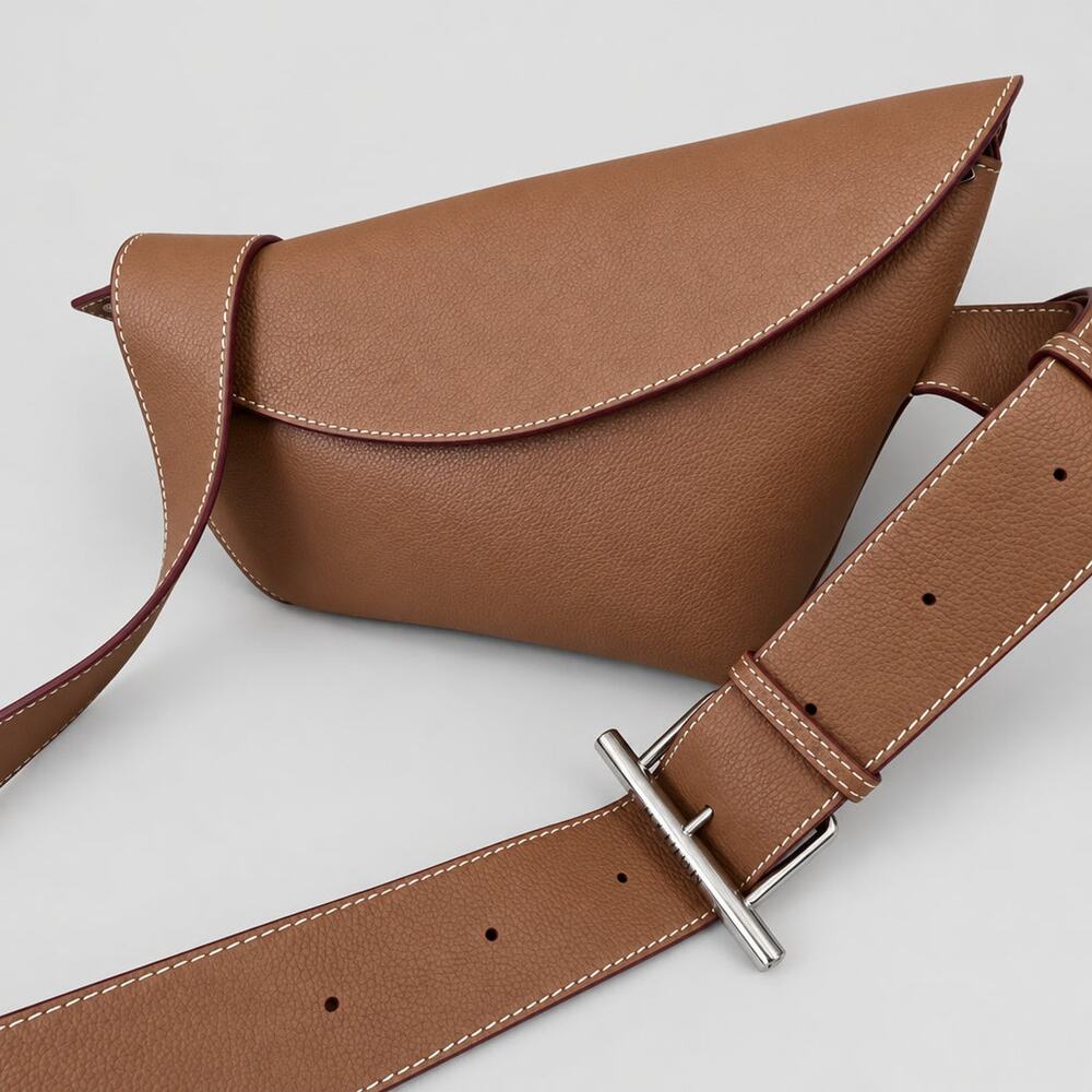 McQueen saddle brown T-Bar Sling bag, NEW WITHOUT TAGS!